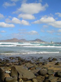 View of the sea at Las Palmas (Canary Islands)